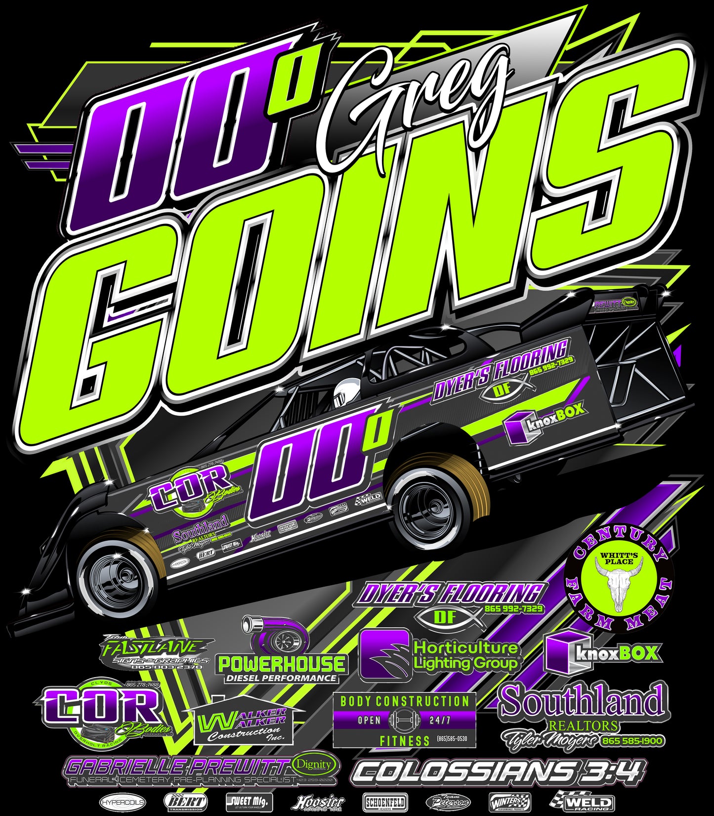 Greg Goins Racing Shirts 2022