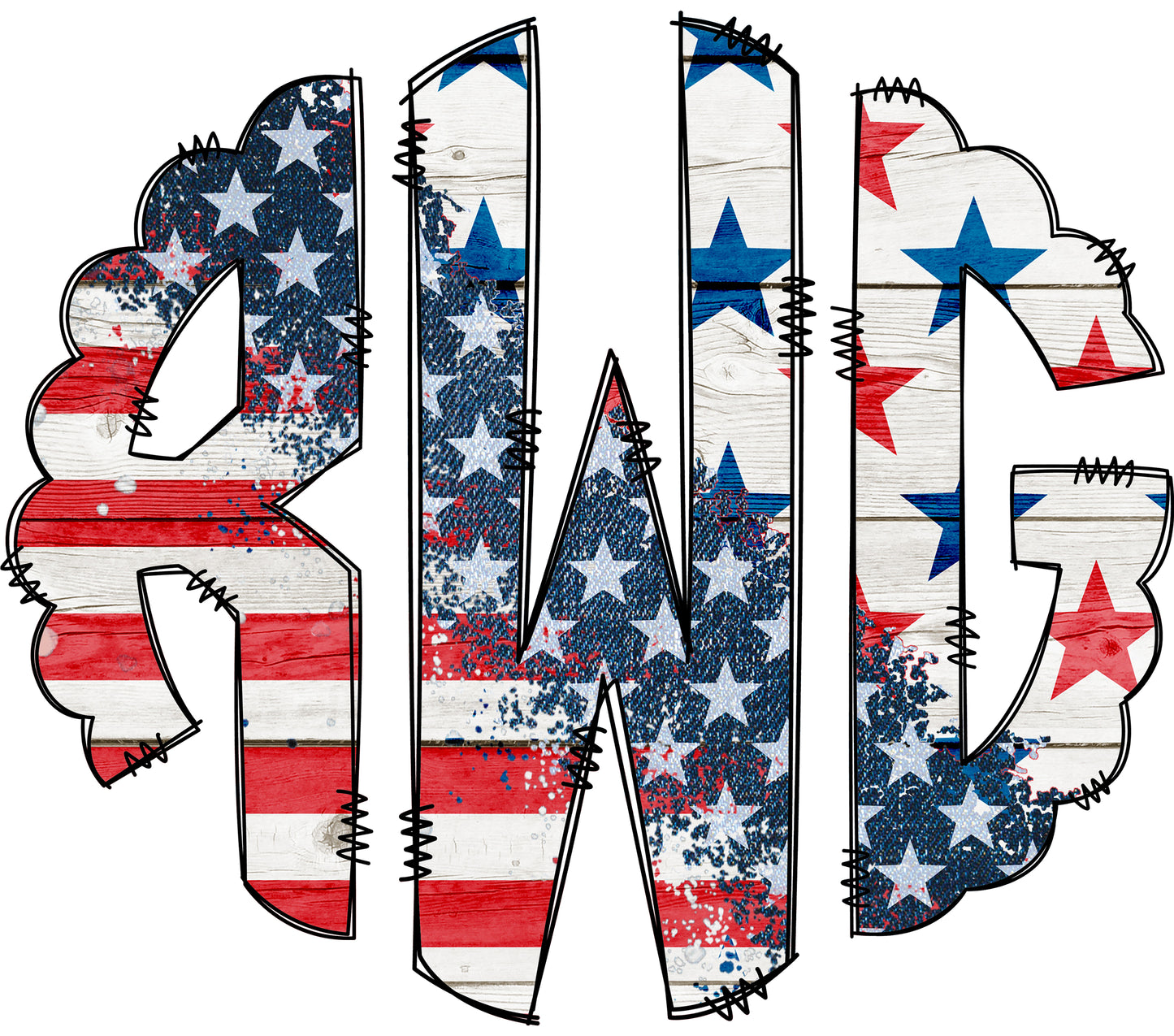 RGW - Patriotic Monogram