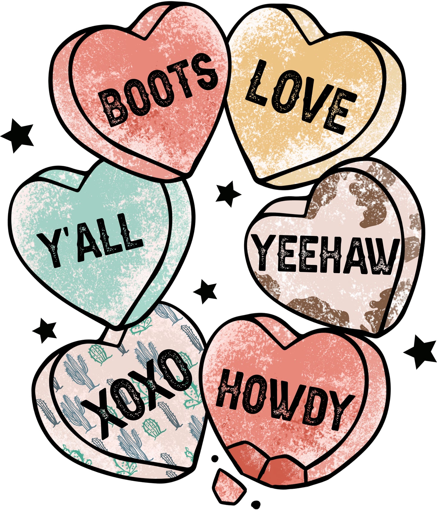 Western Candy Hearts