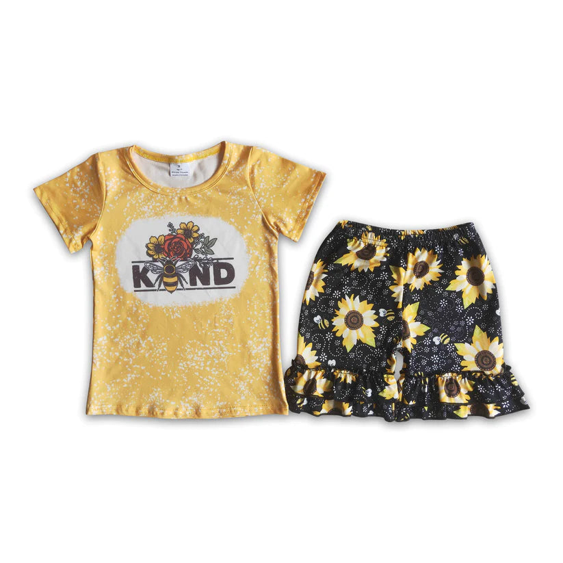 Girl Bee Sunflowers Outfit