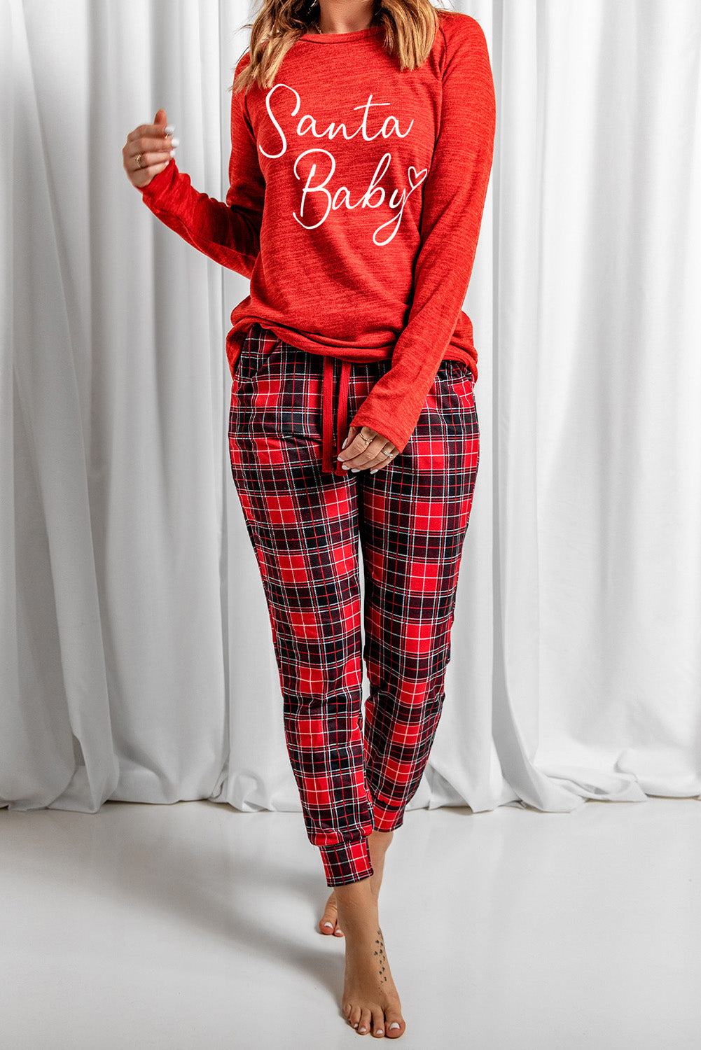 Red Santa Baby Pajama Set