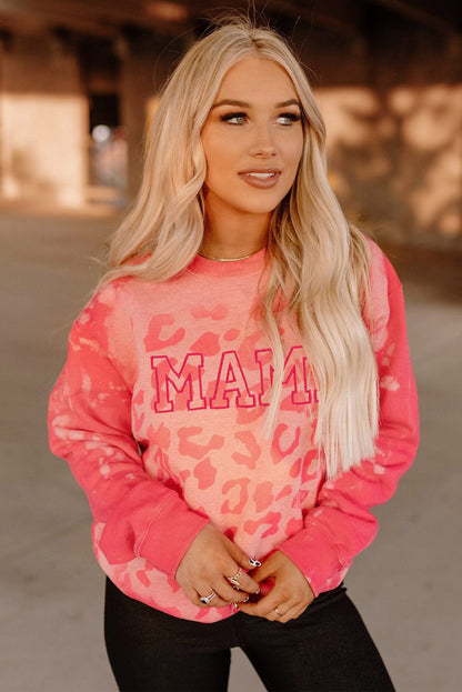 Pink Bleached MAMA Sweatshirt