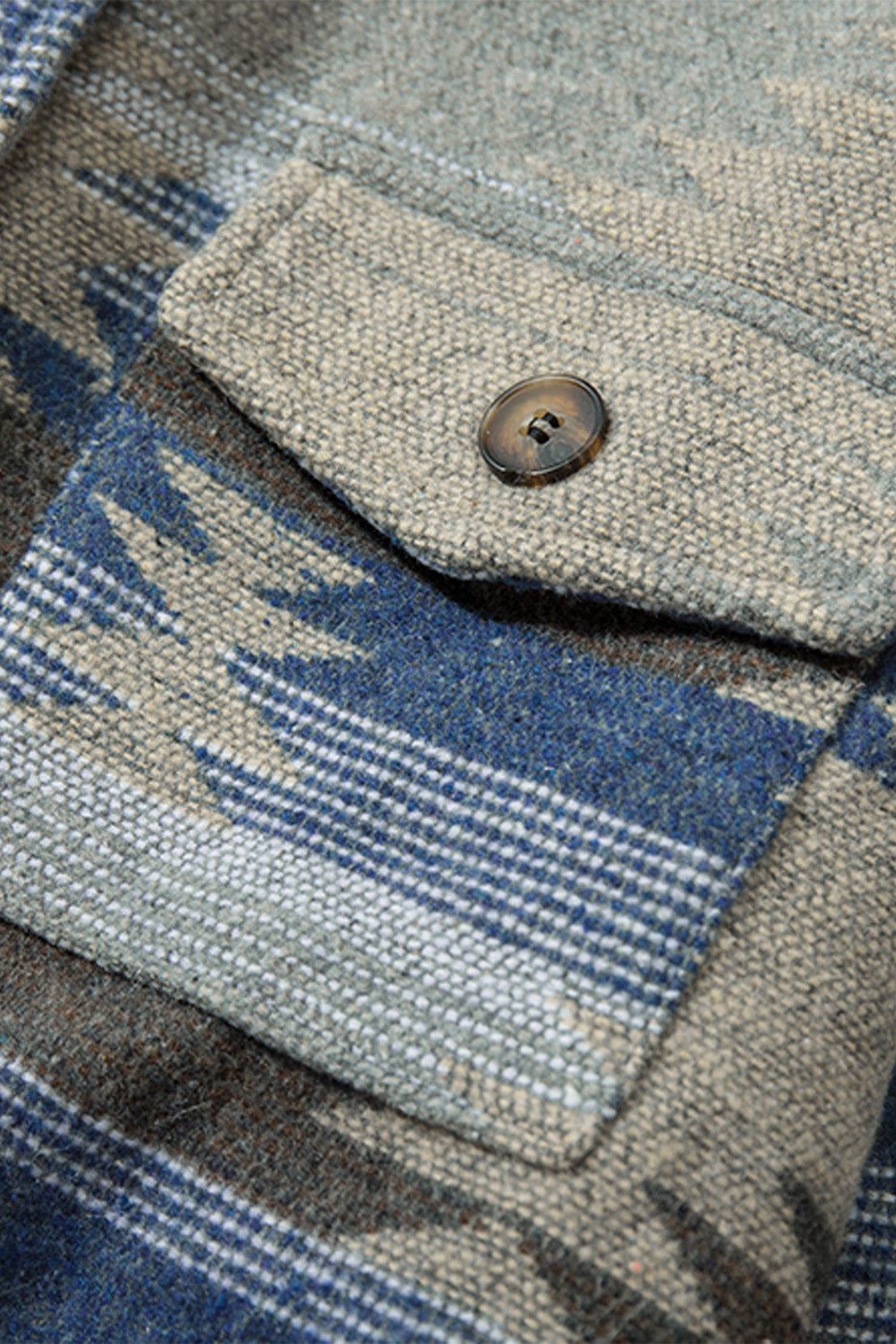 Blue Distressed Aztec Shacket – Goose Creek Boutique Printing Co