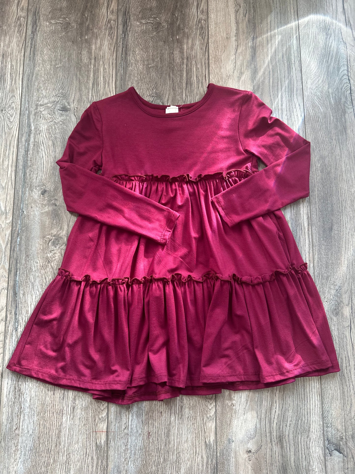 Burgundy Baby Doll Dress