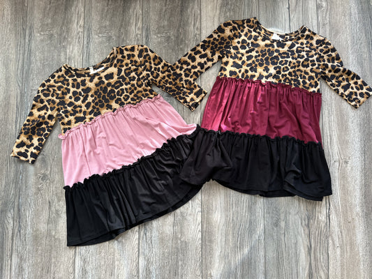 Leopard Colorblock Dress