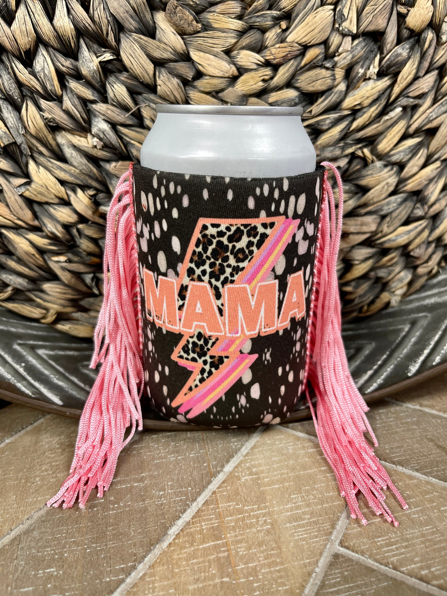 Fringe Koozie (Regular Can): Mama