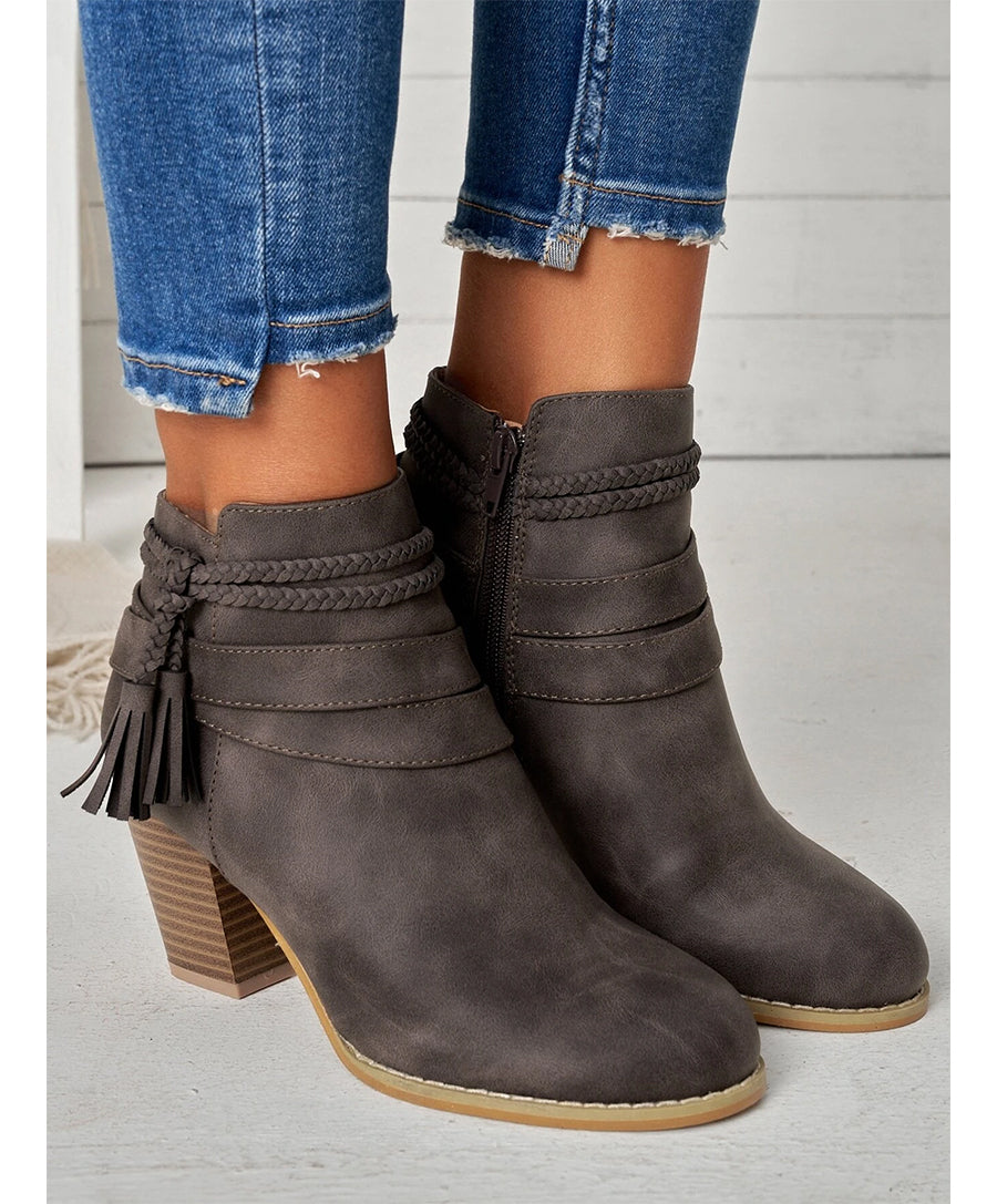 Tassel Ankle Boots