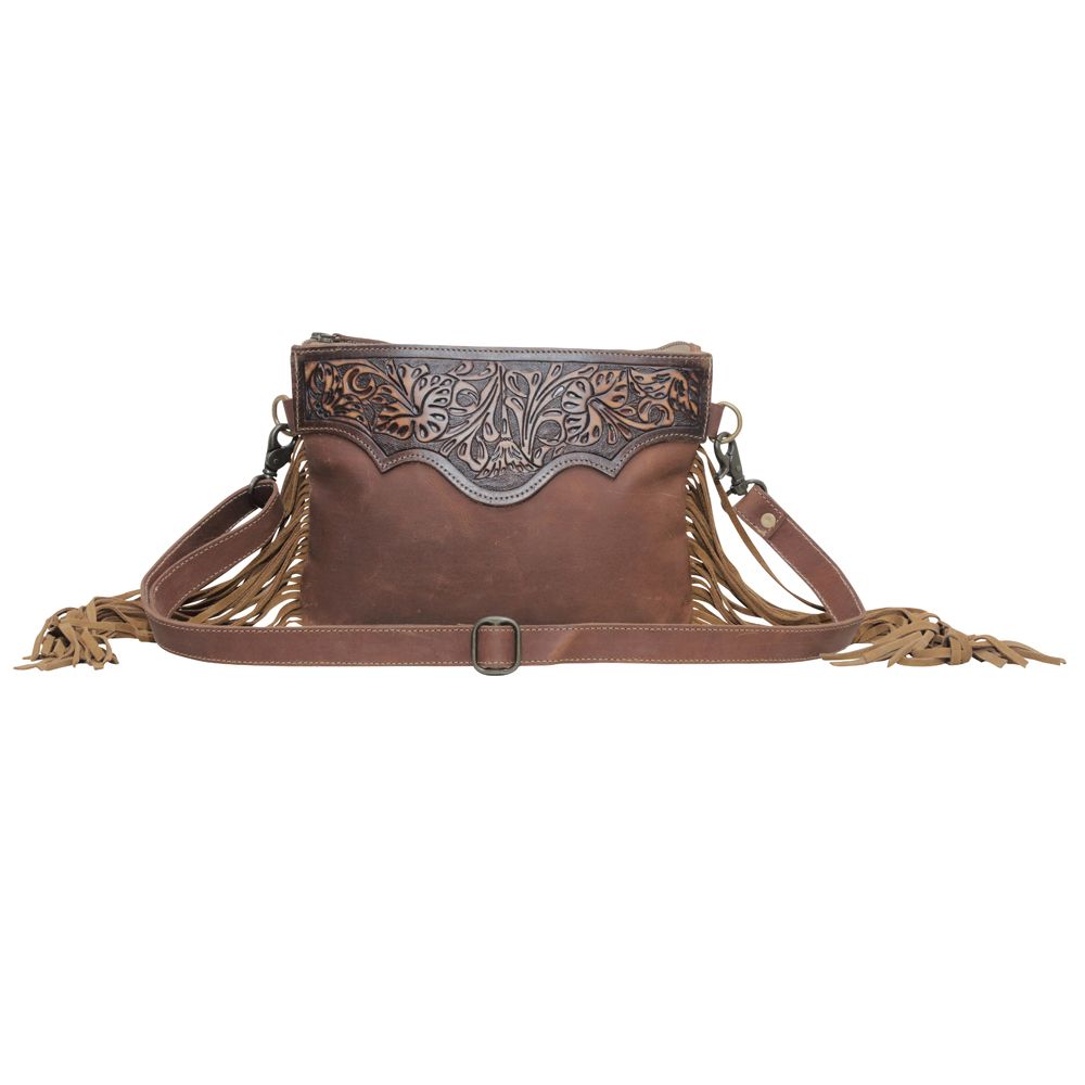 Mocha Dash Hand-Tooled Bag