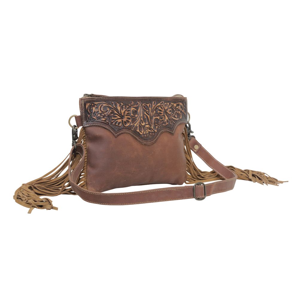 Mocha Dash Hand-Tooled Bag