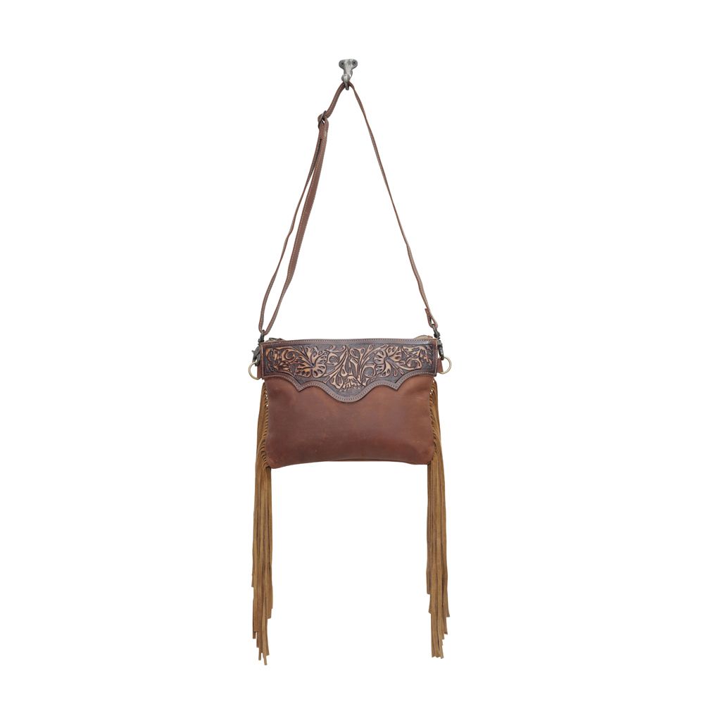 Mocha Dash Hand-Tooled Bag